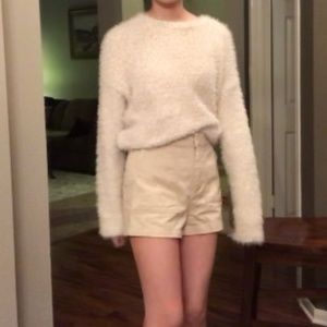 High Waist Wide Leg Denim Shorts Pink